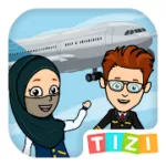 مطار تيزي: ألعاب الطائرة الخاصة بي للأطفال مجانا